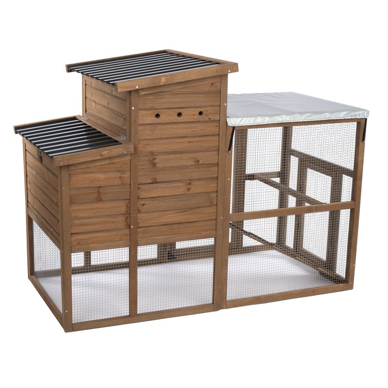 TIAKI Ranch Wooden Chicken Coop (Optionally Expandable) Attached Enclosure: 116 x 78 x 89.8 cm (L x W x H)