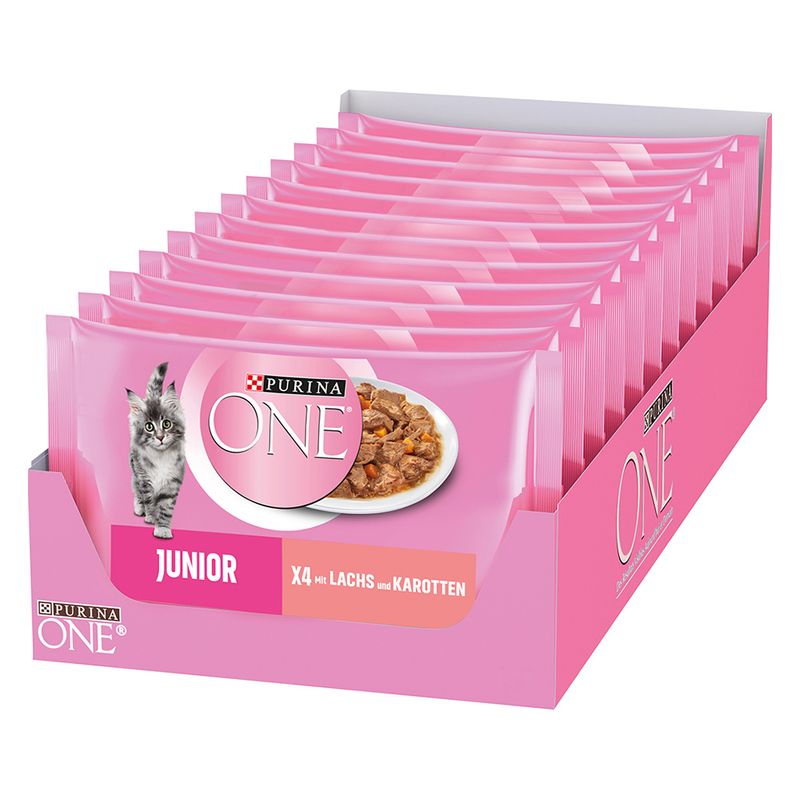 PURINA ONE Junior Salmon & Carrots (4 x 85g)