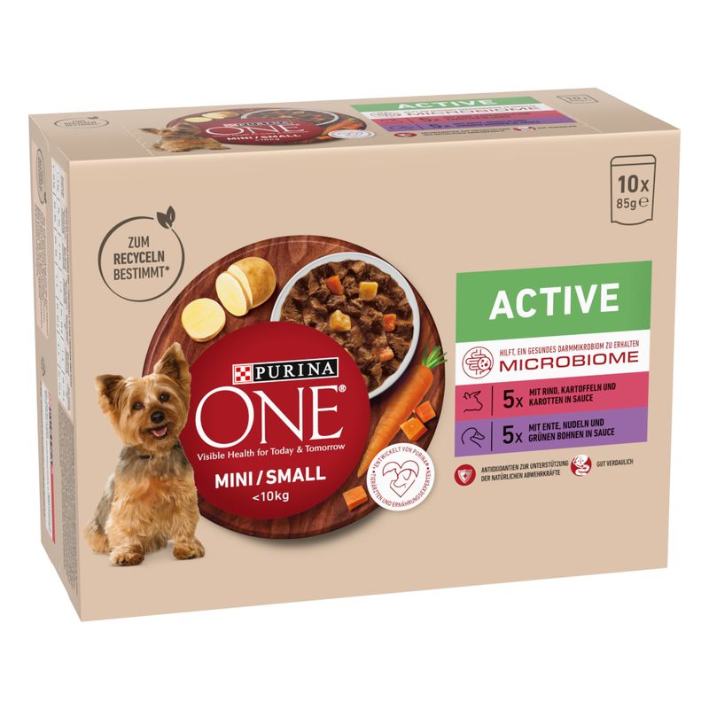 PURINA ONE Mini Active Beef & Duck 10 x 85g