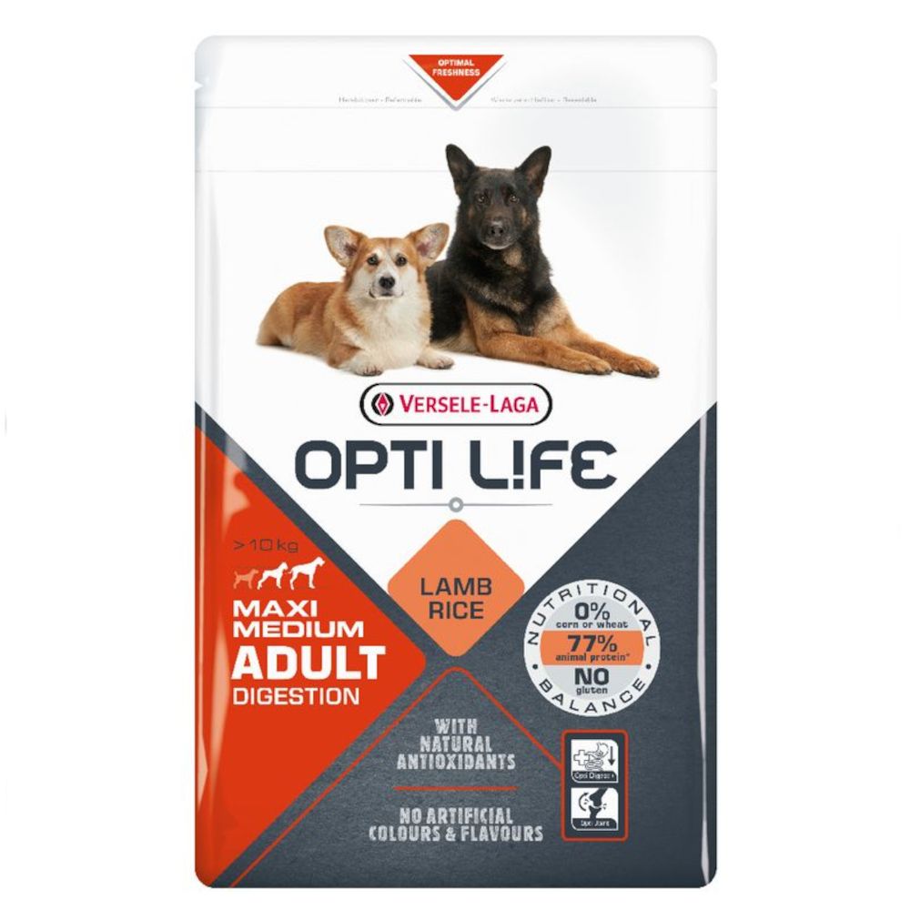 Opti Life Digestion Adult Medium & Maxi 12,5 kg