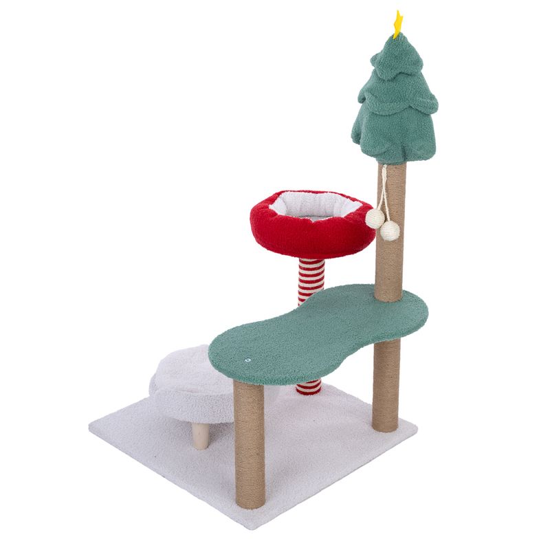 TIAKI Christmas Scratching Post Red/Green