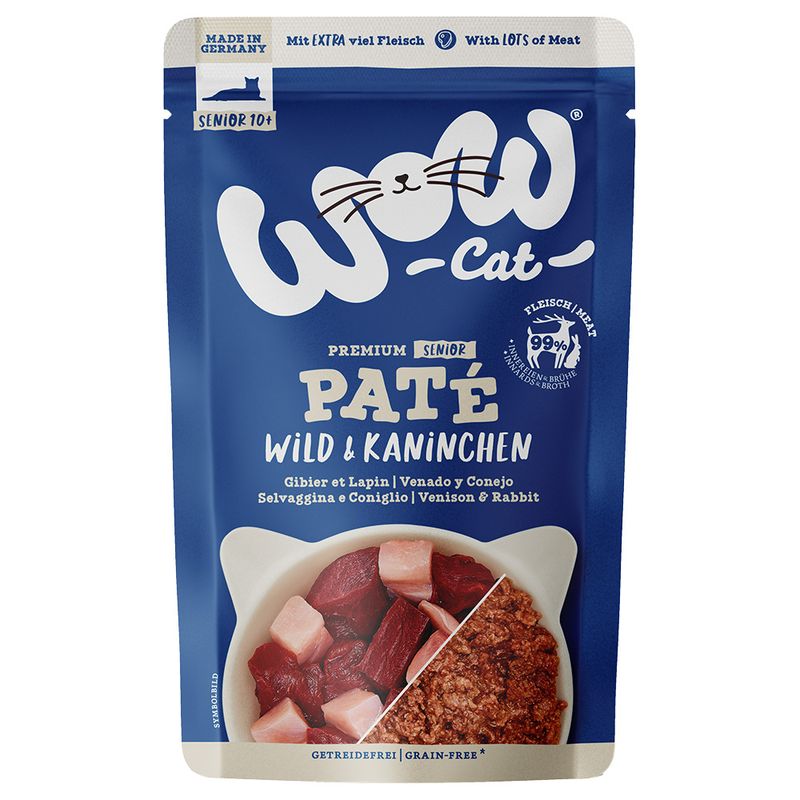 WOW Cat Senior Paté 12 x 125g Game & Rabbit
