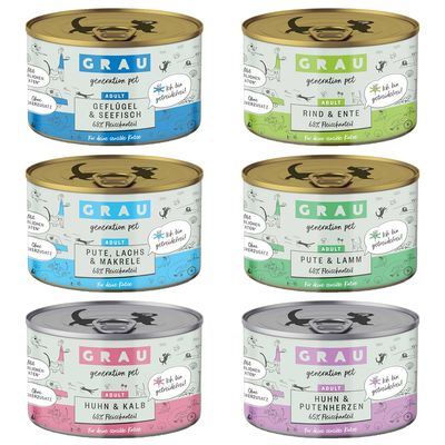 GRAU Adult grain-free 6 x 200 g Mix (6 varieties)