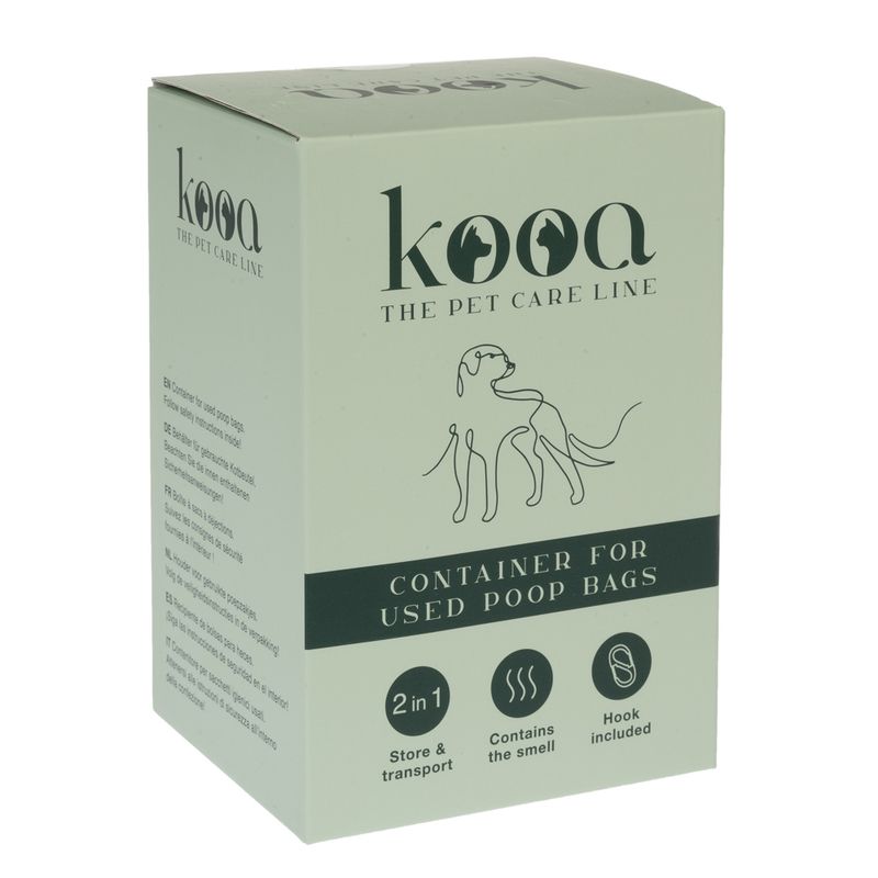 kooa Container for Used Poop Bags diameter 8 x (H) 13.5 cm