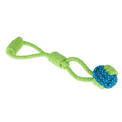 Dog toy Limoen rope & ball approx. diameter 6 x L 32 cm