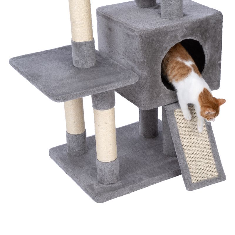 zooplus Basics Scratching Tree - Large Grey