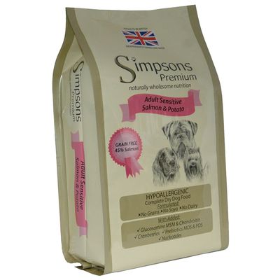 Simpson Premium Sensitive Adult Salmon & Potato Dry Dog Food 2kg