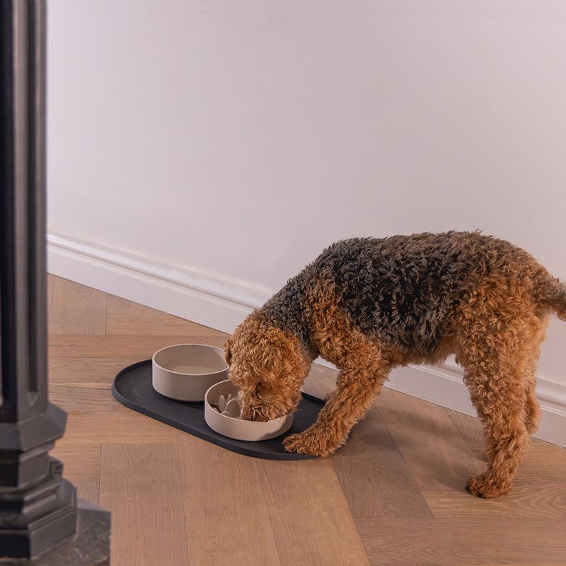 Designed by Lotte Bowl Mat Oona - Anthracite 55 x 30cm (L x W)