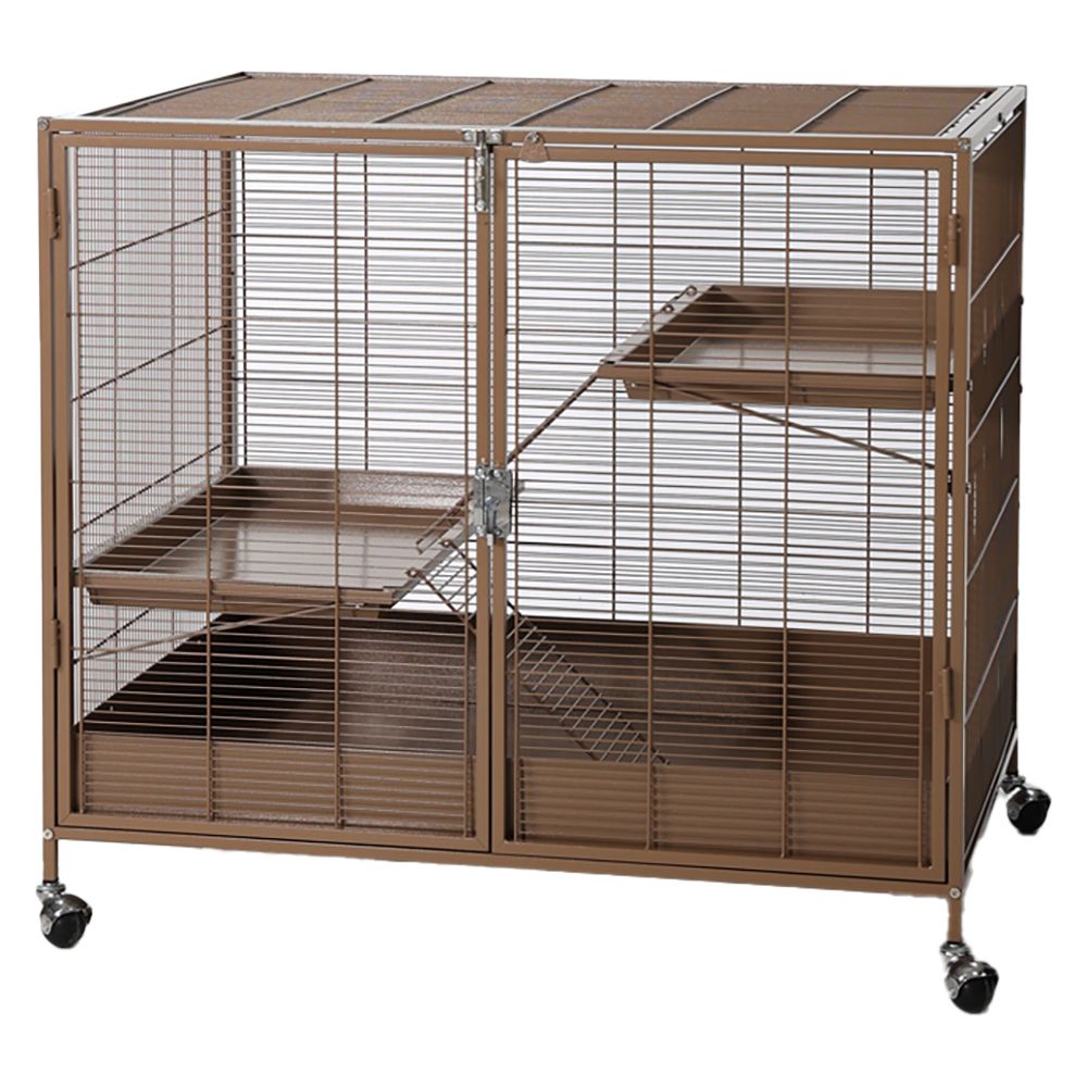 TIAKI Small Animal Cage Étagère - Caramel Main Cage: 93.5 x 63 x 84cm (L x W x H)