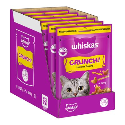 Whiskas Crunch with Chicken, Turkey & Duck 6 x 100g