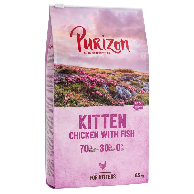 Purizon Adult Grain-Free Dry Cat Food Economy Pack Adult Chicken with Fish (2 x 6.5kg)