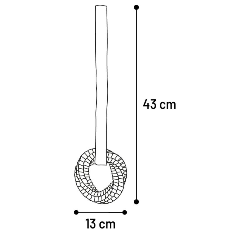 Flamingo Glowa Pull Rope and Ring Size S: L 43 x W 13 x H 3.5cm