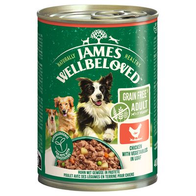 James Wellbeloved Adult Dog Grain Free Hypoallergenic Chicken in Pâté 6 x 400g