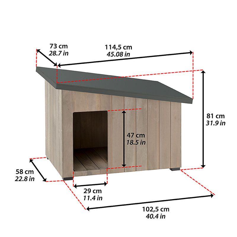 Ferplast Argo Dog Kennel Size 80: 95.5 x 62.5 x 67cm (W x D x H)