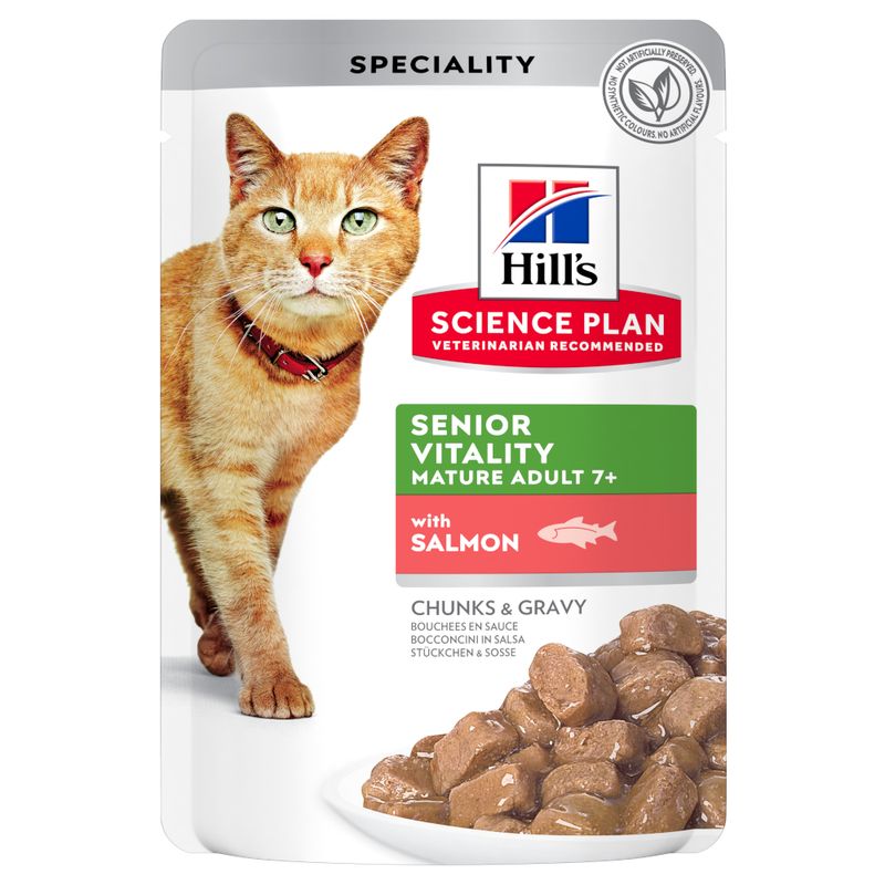 Hill's Science Plan Mature Adult 7+ Senior Vitality 12 x 85g (Chicken & Salmon)