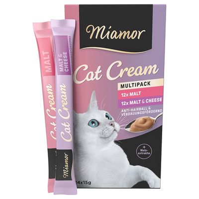 Miamor Cat Snack Malt-Cream & Malt-Cheese Mixed Pack 24 x 15g