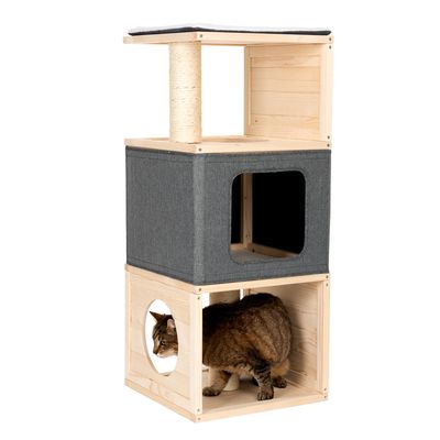 Cubist Cat House 40 x 40 x 96 cm (L x W x H)