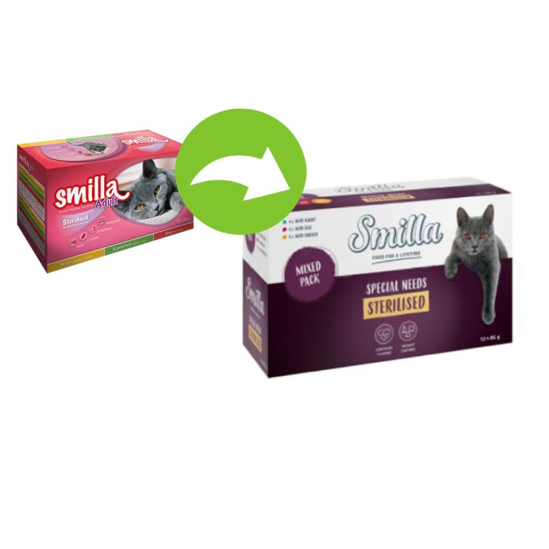Smilla Adult Sterilised Pouches Mixed Pack 12 x 85g