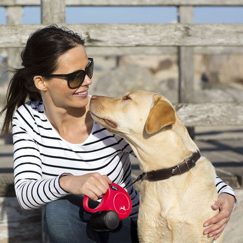 flexi Red New Classic 5m Rope Lead S: up to 12kg