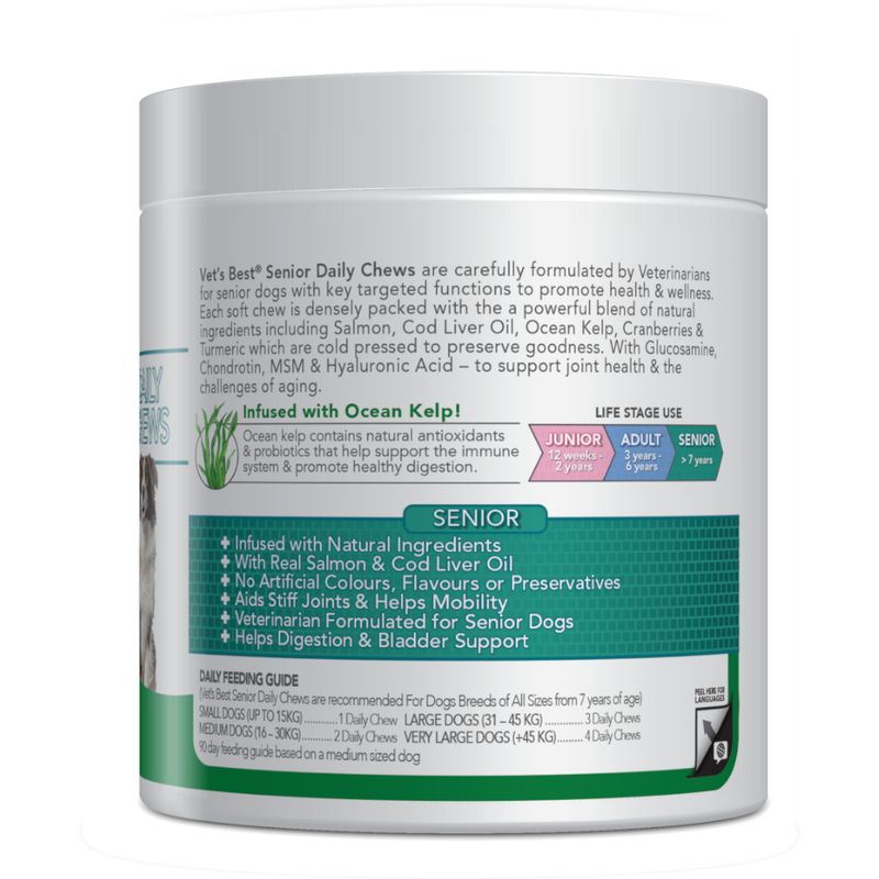 Vet's Best Senior Daily Chews Salmon 400g (180 Chews)