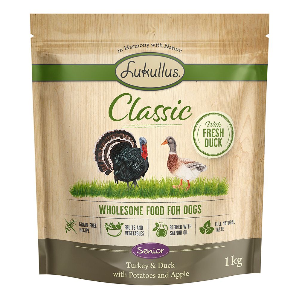 Lukullus Classic Senior Grain-Free Turkey & Duck 1kg