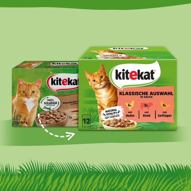 Kitekat Variety Pouches Saver Pack 48 x 85g Classic Selection in Gravy