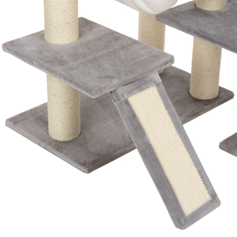Gingerbread Cat Tree with Ladder - XXL Grey