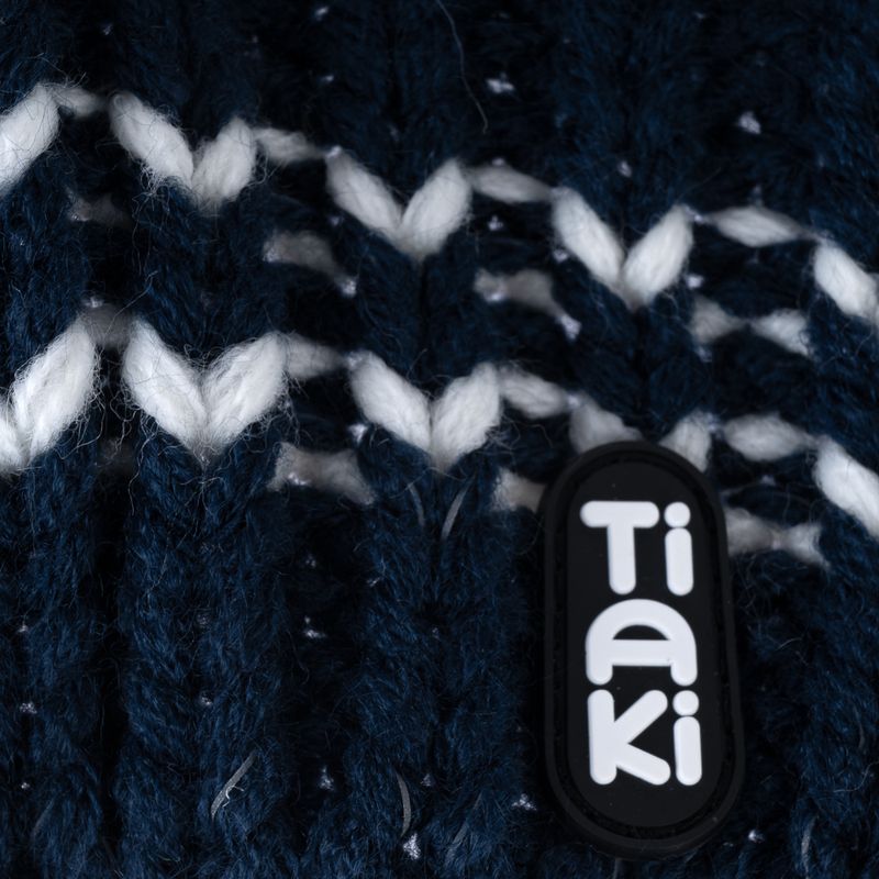 TIAKI Reflective Knit Dog Jumper - Dark Blue approx. 35cm Back Length