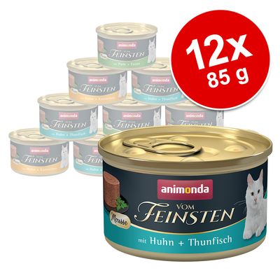 animonda Vom Feinsten Adult Mixed Pack 12 x 85g Mousse Mixed Pack