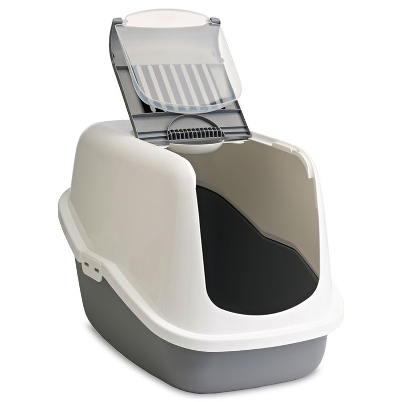 Savic Nestor Cat Litter Box Light Grey