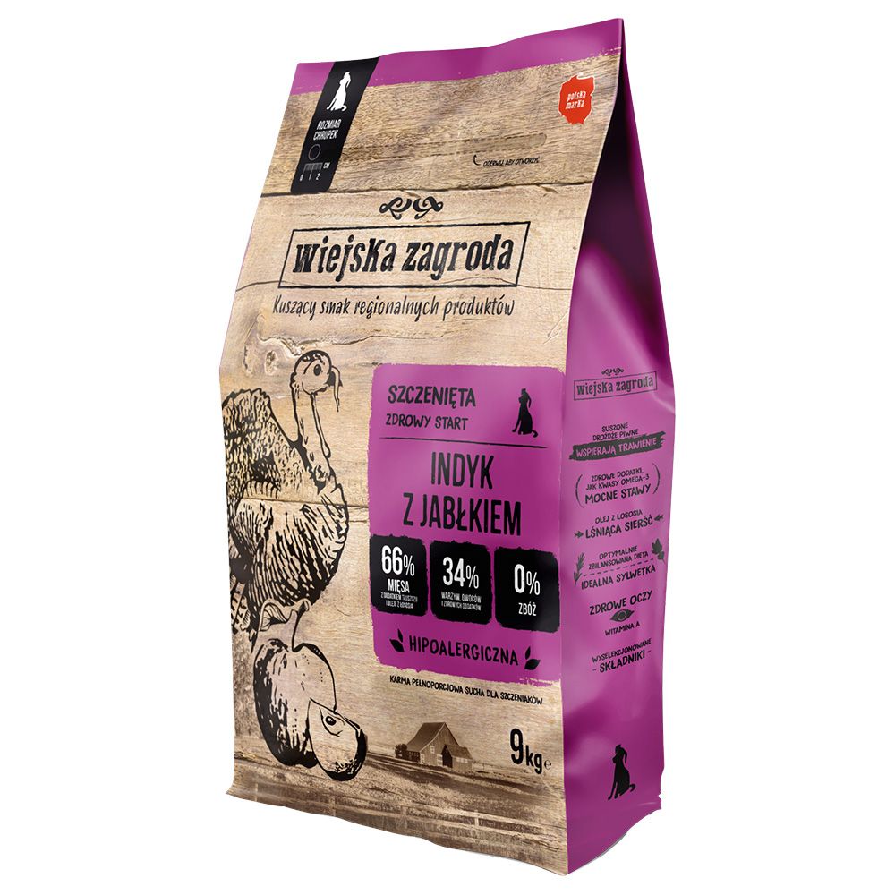 Wiejska Zagroda Puppy Turkey with Apple 9kg