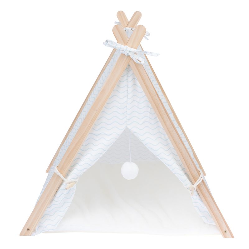 TIAKI Blue Wave Cat Teepee 56.5 x 61.5 x 61 cm (L x W x H)
