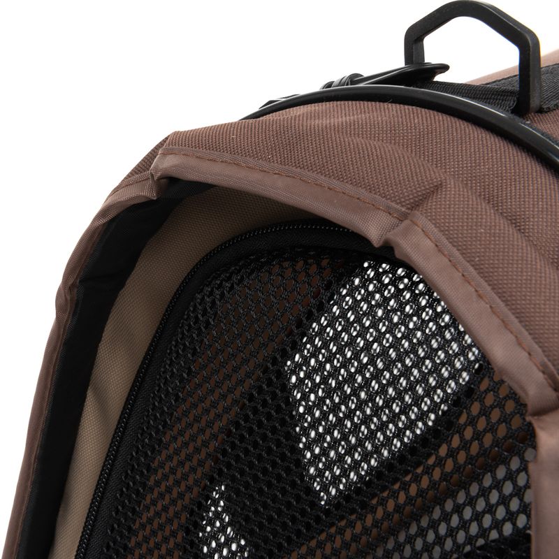 Pet Carrier Brown & Beige: 54 x 26 x 30cm (L x W x H)