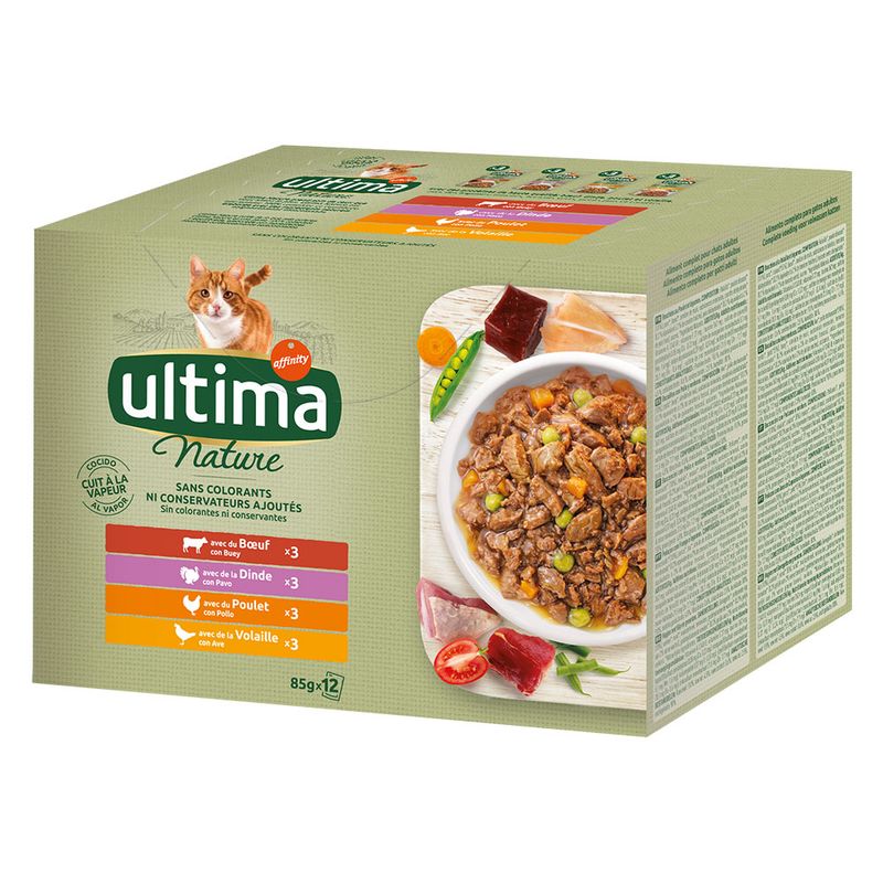 Ultima Nature 48 x 85 g fish selection (salmon, tuna, ocean fish, cod)