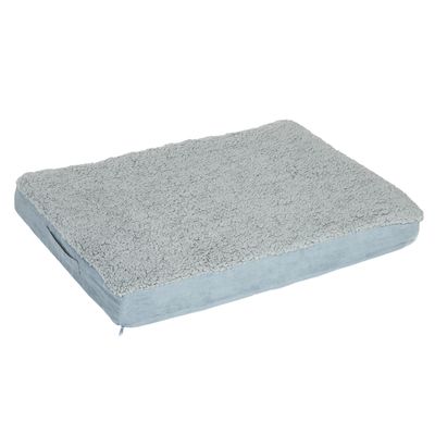 Rectangular Memory Foam Dog Bed - Grey 72 x 50 x 9.5 cm (L x W x H)
