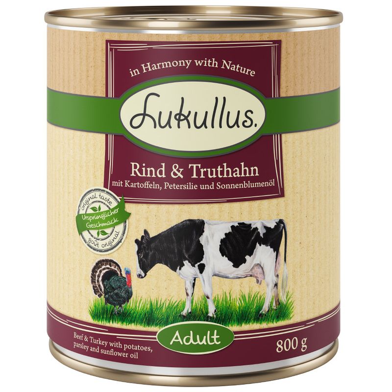 Lukullus Adult Beef & Turkey - Grain-Free 6 x 800g