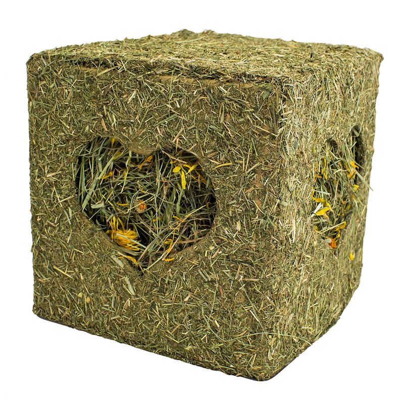 JR Farm Hay Cube with Flowers 450g (large)