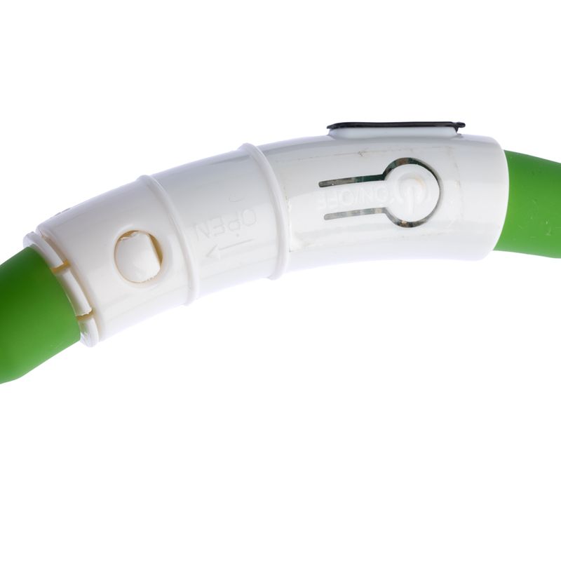 TIAKI Spark USB LED Silicone Collar Green