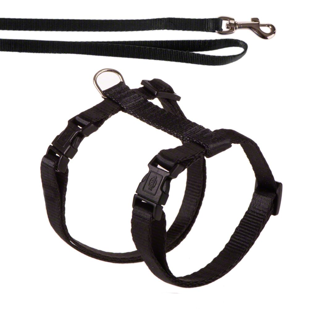 Trixie Cat Harness with Lead Black
