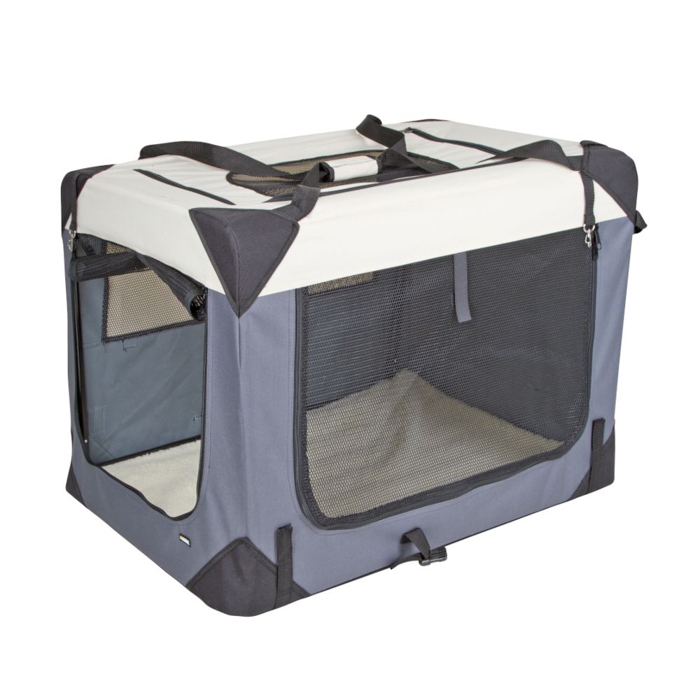 Kerbl Pet Transport Box Journey - Grey/Beige 81 x 58 x 58cm (L x W x H)
