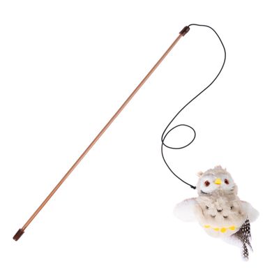 TIAKI Electronic Cat Dangler Toy Owl with Feathers 1 Dangler Toy