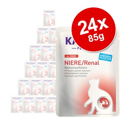 Kattovit Renal Pouches 24 x 85g Turkey