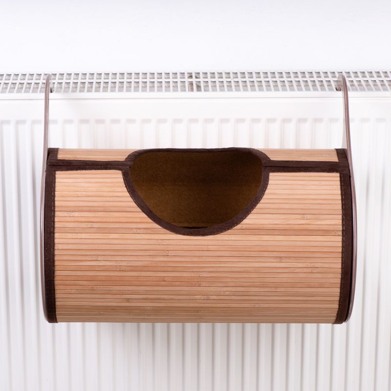 Natural Retreat Radiator Cat Bed Beige/brown