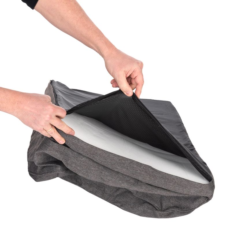 Orthopedic dog sofa grey Replacement cover, dark gray, size L