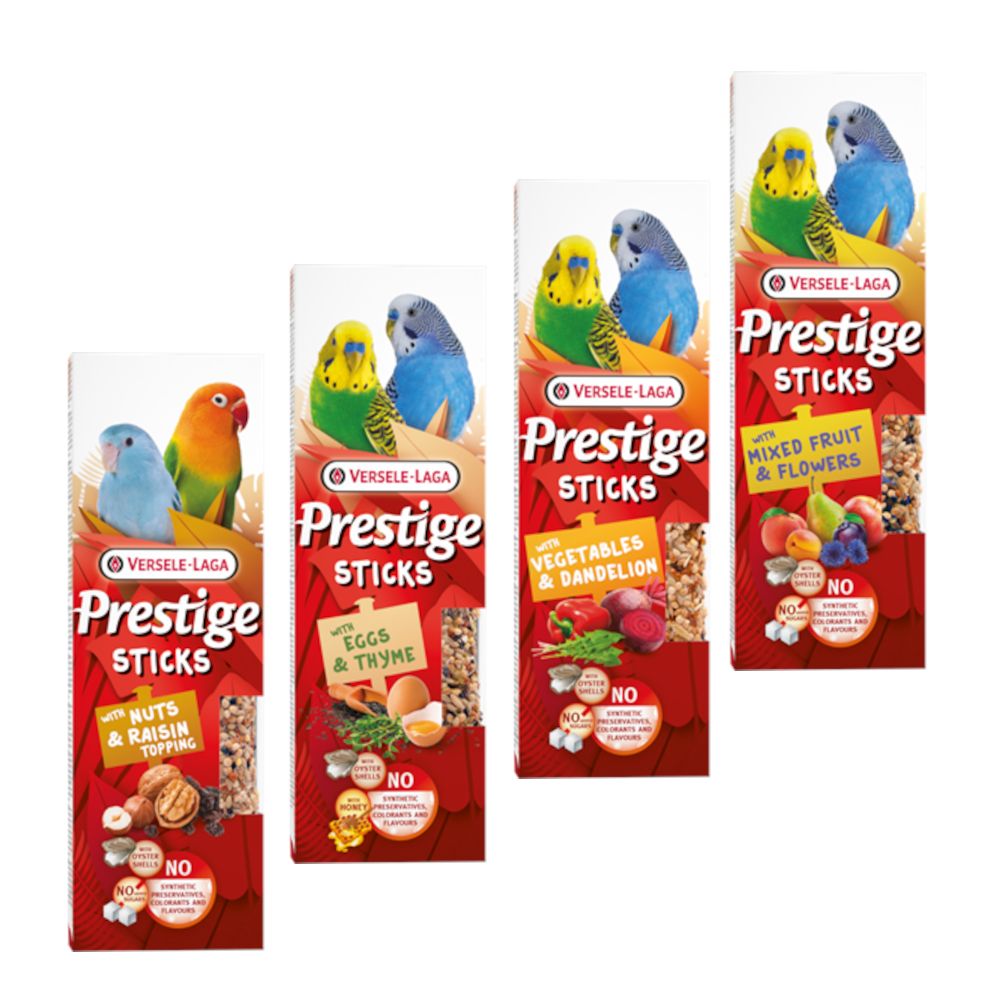 Prestige Sticks for Budgies Mixed Pack 4 x 2 Sticks (240g)