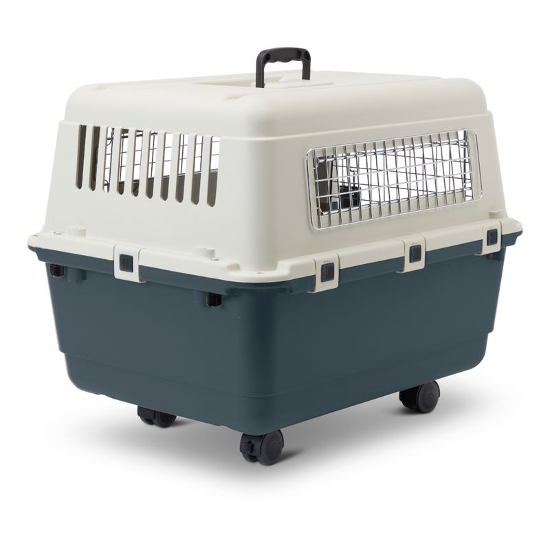 Feria Transport Crate with Wheels Size 5 (M): Dark Grey / Beige