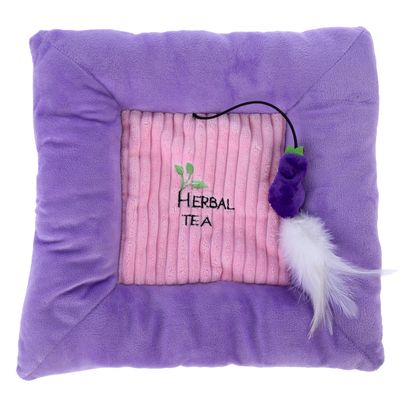 TIAKI Aubergine Cuddly Cushion with Catnip 1 Cushion