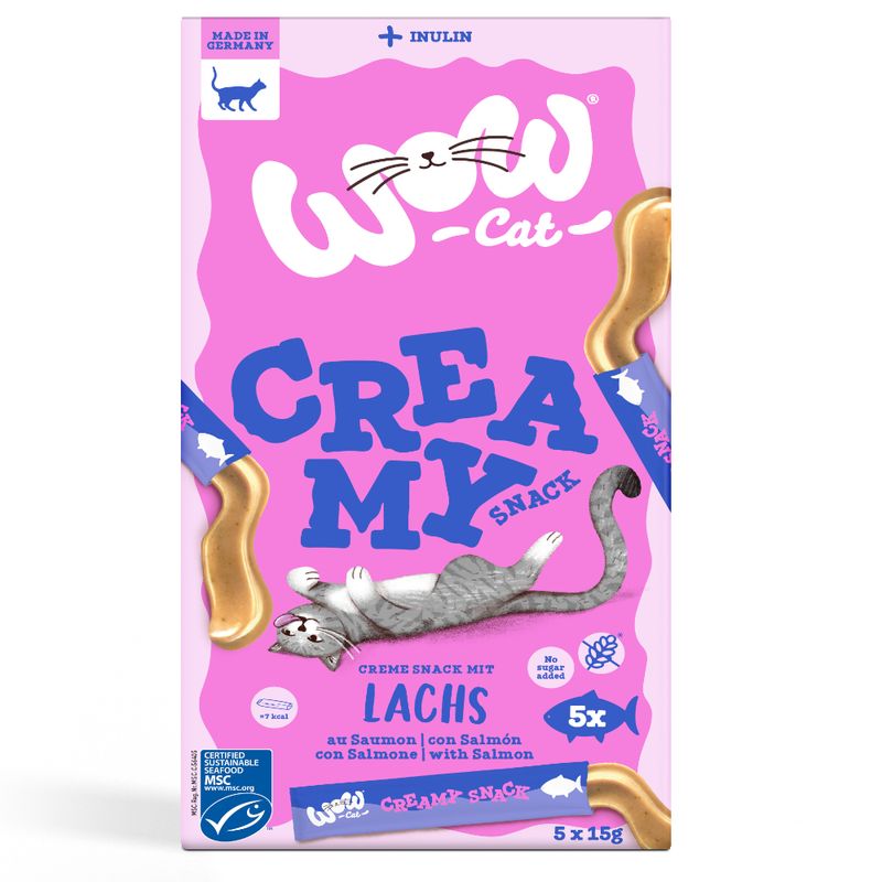 WOW Cat Creamy Snack 5 x 15g Chicken