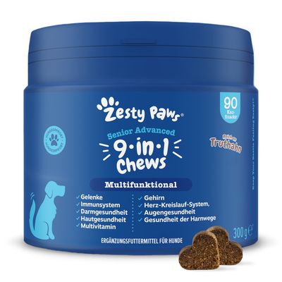 Zesty Paws Senior Advanced 9-in-1 Chews Multifunctional - Turkey 50 Chews