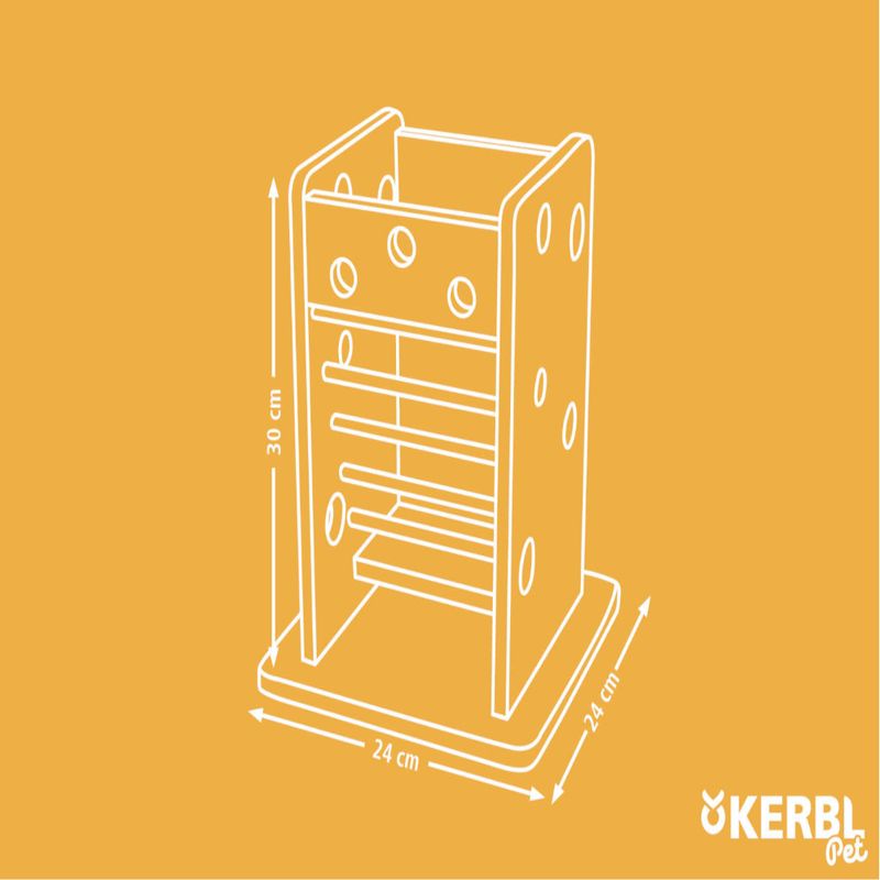 Kerbl Pet Hay and Vegetable Tower for Small Animals 24 x 24 x 30cm (L x W x H)